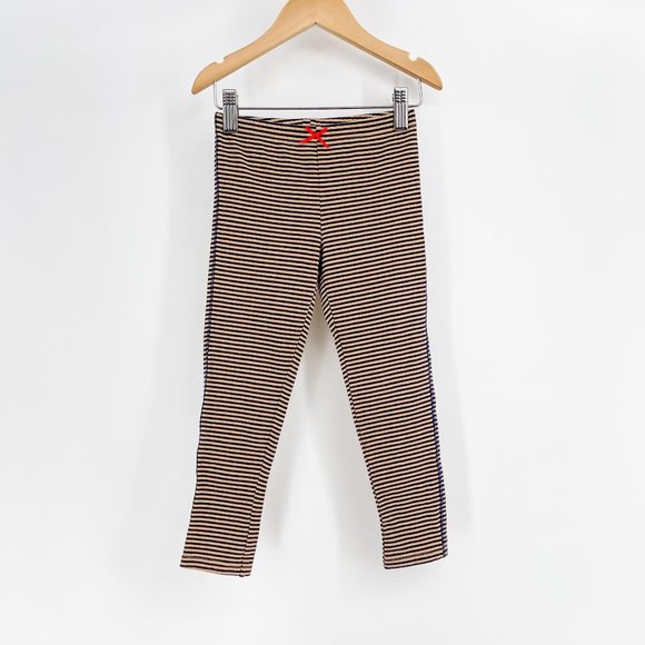 Girls striped leggings pink chicken 5 years